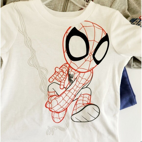 NEW Spider Man 4 Piece Set Shirt Pants Shorts Boys Toddler Size 2T Marvel Spidey - Picture 4 of 12